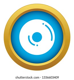 Candy donut icon blue vector isolated on white background for any design
