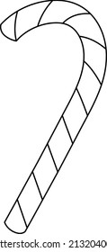Candy doodle outline for colouring illustration