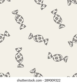 candy doodle seamless pattern background