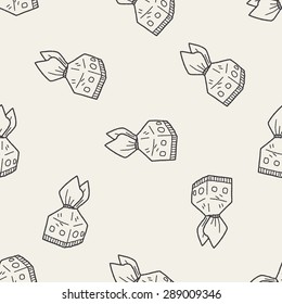 candy doodle seamless pattern background