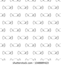 Candy doodle seamless pattern. Vector illustration.