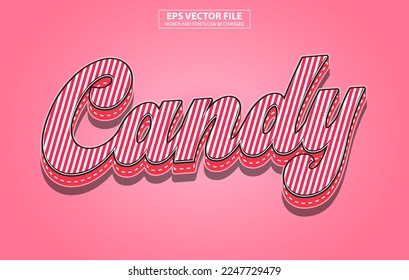 Candy Editable 3d text effect, 3d text style, 3d font style, editable font effect