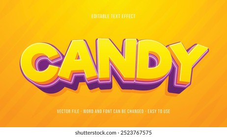 Candy editable text effect, cute text style effect