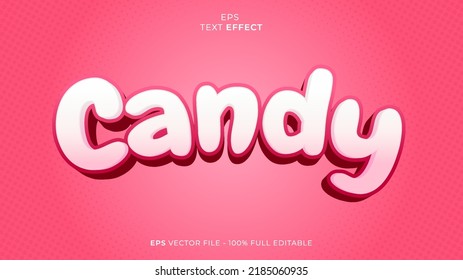 candy editable text effect font