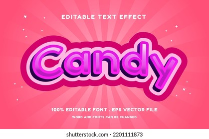 Candy Editable Text Effect Template