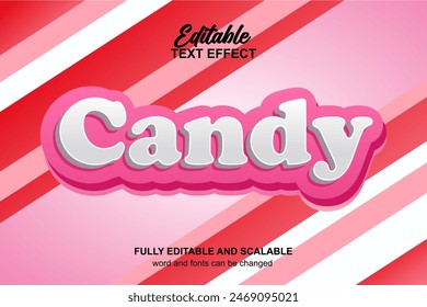 ARCHIVO DE VECTOR DE EFECTO DE TEXTO EDITABLE CANDY