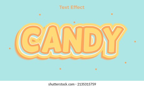 candy effect text with simple design