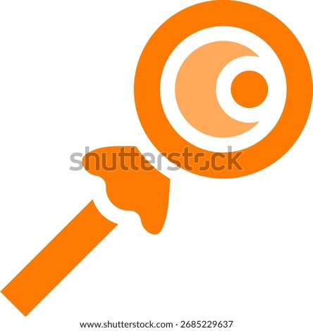 candy eye sticks orange design solid style
