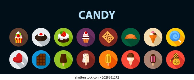 Candy flat icon concept. Vector illustration. Element template for design.