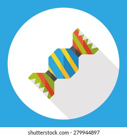candy flat icon with long shadow