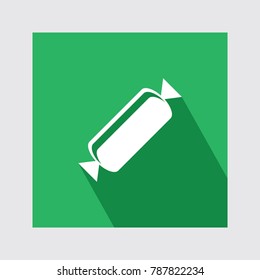 Candy flat icon with long shadow