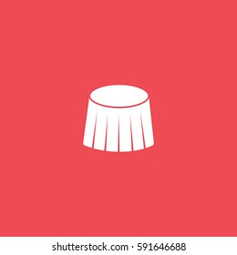 Candy Flat Icon On Red Background