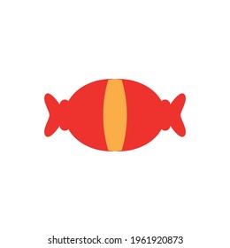 Candy flat icon. Simple style holiday poster background symbol. Logo design element. T-shirt printing. Vector for sticker.