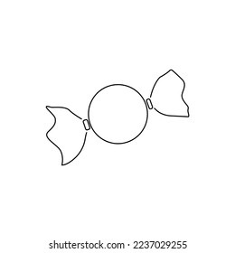 Candy flat line icon, modern linear vector illustration.