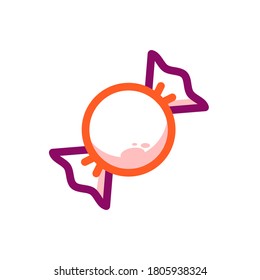 candy flat outline halloween icon