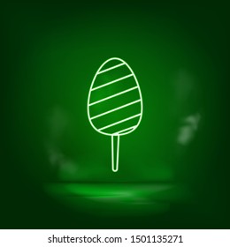 Candy, candy floss green neon icon - Vector