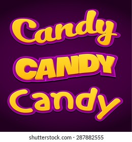 Candy Font Heading Vector for Posters