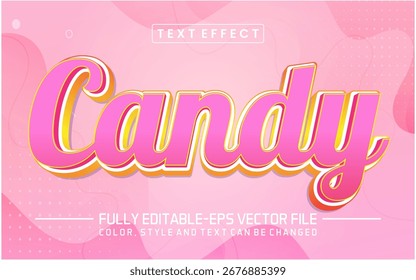 Candy font Text effect editable	