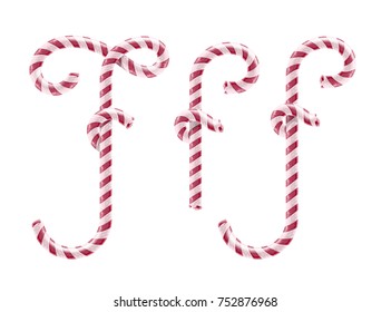 Candy font, Vector illustration in realistic style isolated from the background