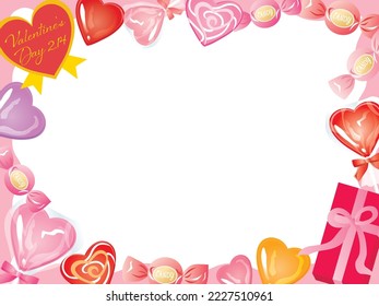 Marco de caramelo del Día de San Valentín