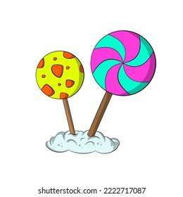 Candy full color at snow