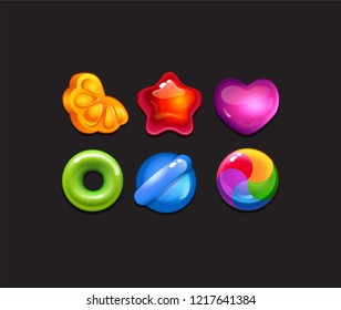 Candy Game Assets for Mobile Match 3