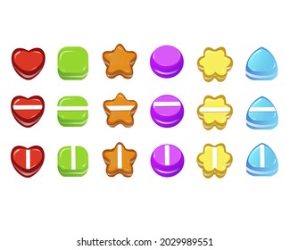 Candy Game Assets. Candy Game UI. Asset for Candy Game