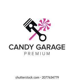 candy garage logo icon vector template