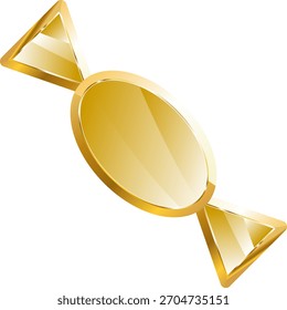 candy gold icon. Isolated on transparent background.