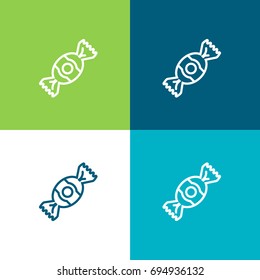 Candy green and blue material color minimal icon or logo design