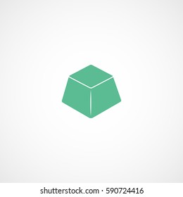 Candy Green Flat Icon On White Background