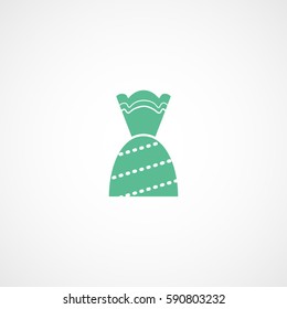 Candy Green Flat Icon On White Background