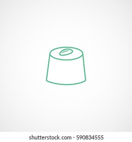 Candy Green Line Icon On White Background