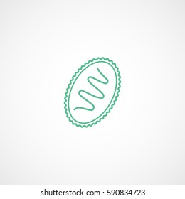 Candy Green Line Icon On White Background