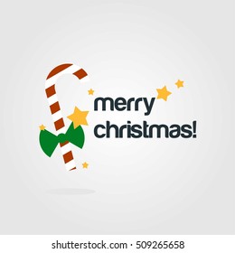 CANDY GREETING MERRY CHRISTMAS CARD GIFT LOGO EMBLEM TEMPLATE
