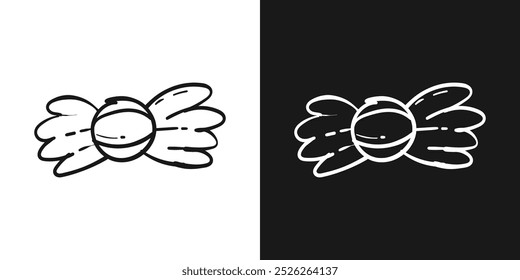 Candy halloween doodle hand drawing isolated. Vector illustration