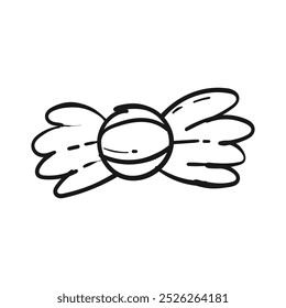 Candy halloween doodle hand drawing isolated. Vector illustration