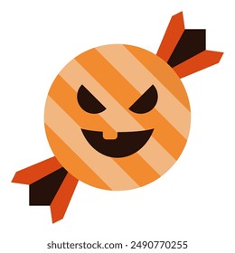 Candy halloween object icon illustration