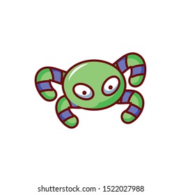 candy of halloween on white background vector illustration design