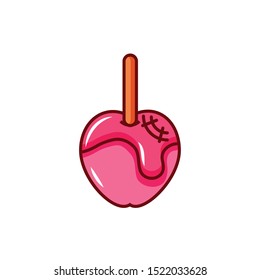 candy of halloween on white background vector illustration design