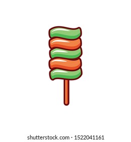 candy of halloween on white background vector illustration design
