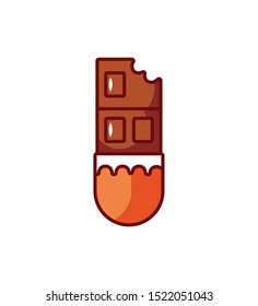 candy of halloween on white background vector illustration design