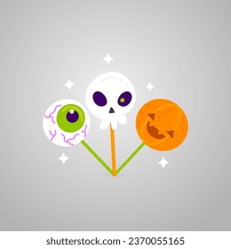 Candy Halloween sweet logo design icon element vector