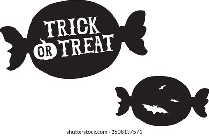 Candy of Halloween. Trick or treat Halloween. Vector Illustration.
