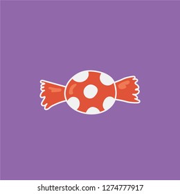 candy hand drawn icon. doodle food vector illustration. editable stroke.