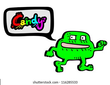 Candy happy color monster