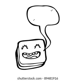 caricatura de caramelos con cara feliz