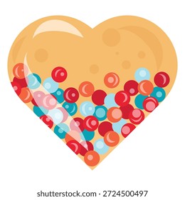 Candy Heart Icon, Sweet Sprinkle Love Vetor. Ilustração Do Coração De Confete. Querida, Doce Amor Ilustração