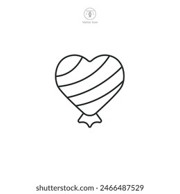 Candy Heart Icon Symbol Vektorillustration isoliert auf weißem Hintergrund