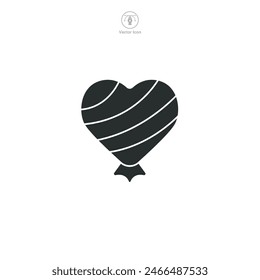 Candy Heart Icon Symbol Vektorillustration isoliert auf weißem Hintergrund